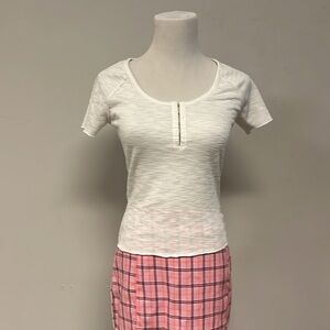 White Fitted Crop Top